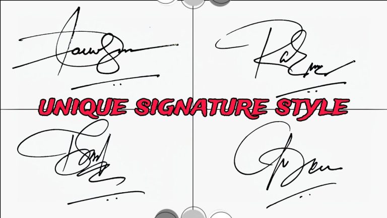 Handwritten Signature Ideas for a Unique Personal Identity